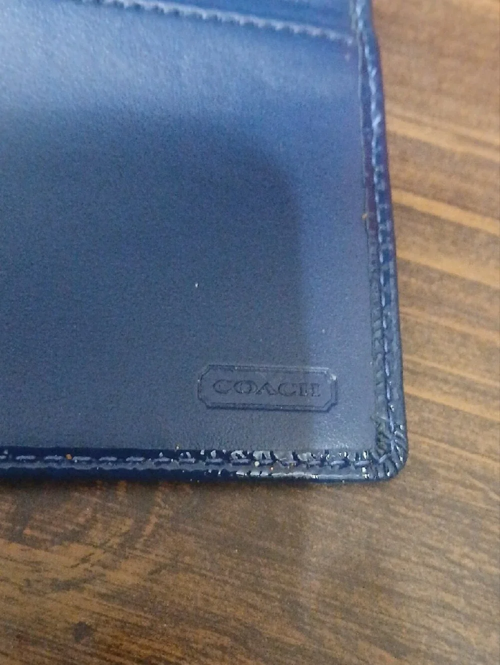 Coach Classic Blue Checkbook Holder Or Wallet